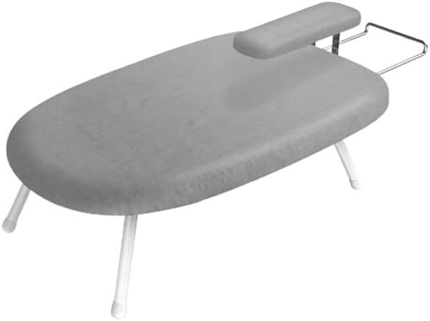 Cette table de repassage dispose d'une partie textile en coton et d'une structure pliante
