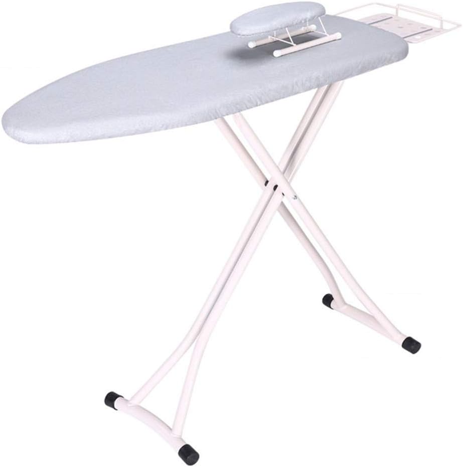 Une table de repassage combine une structure pliante avec une hauteur reglable