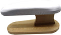 La planche de table en bois massif en coloris marron et gris