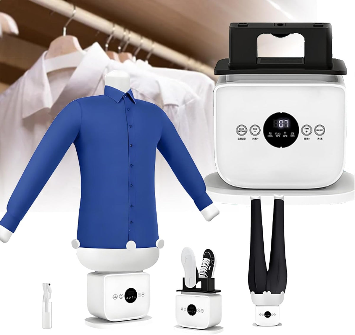 Le mannequin de repassage propose une partie textile en coton avec un format compact