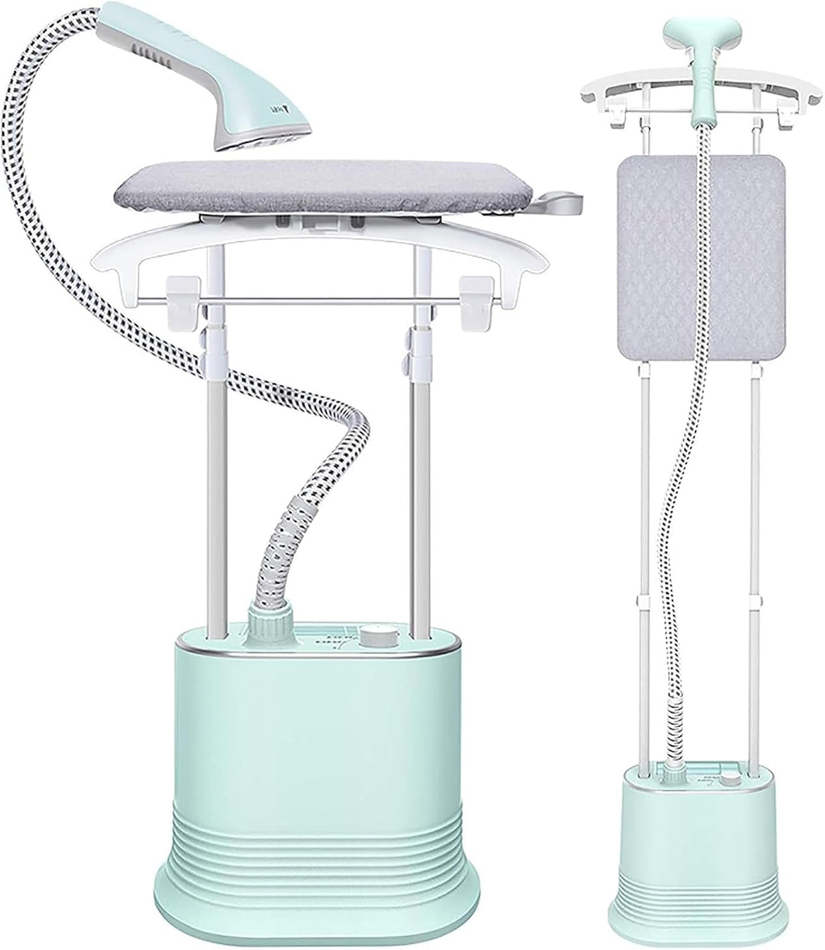 Un fer a vapeur en acier inoxydable en coloris vert